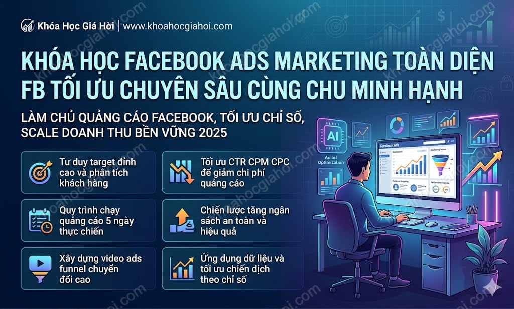 Khóa Học Facebook Ads Marketing Toàn Diện (FB Tối Ưu Chuyên Sâu) Cùng Chu Minh Hạnh