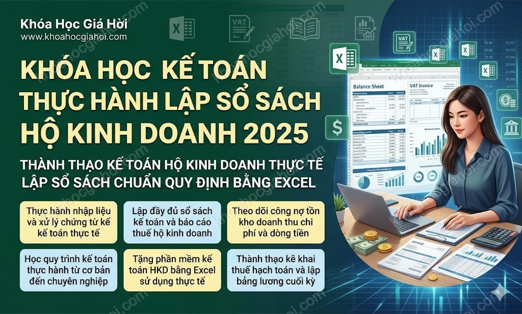 Khóa Học Kế Toán Thực Hành Lập Sổ Sách Hộ Kinh Doanh 2025