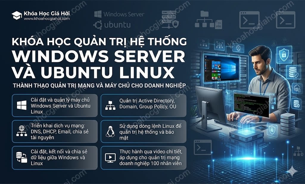 Khóa Học Quản Trị Hệ Thống Windows Server Và Ubuntu Linux