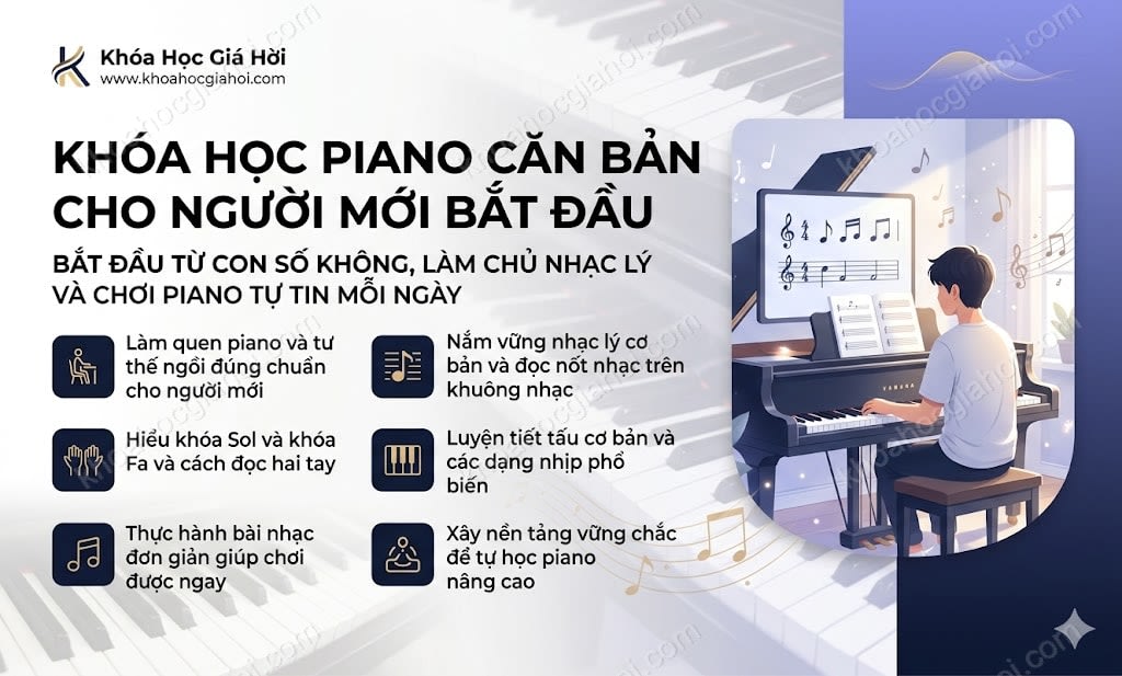 Khóa Học Piano Căn Bản Cho Người Mới Bắt Đầu