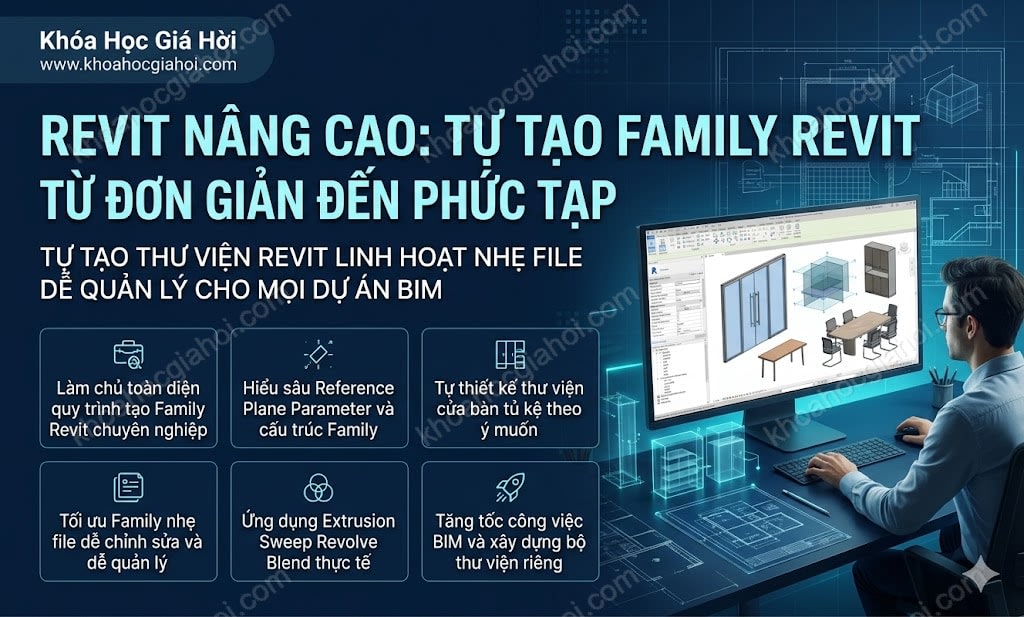 Khóa Học Revit Nâng Cao: Tự Tạo Family Revit Từ Đơn Giản Đến Phức Tạp