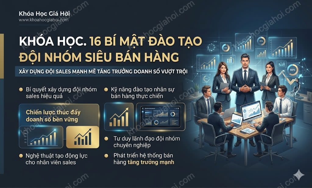 Khóa Học 16 Bí Mật Đào Tạo Đội Nhóm Siêu Bán Hàng