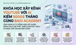 Khóa Học Xây Kênh Youtube Với AI Kiếm 5000$/ Tháng Cùng Bagi Academy