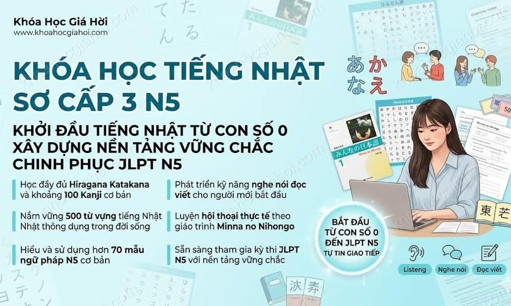Khóa Học Tiếng Nhật Sơ Cấp 3 (N5)