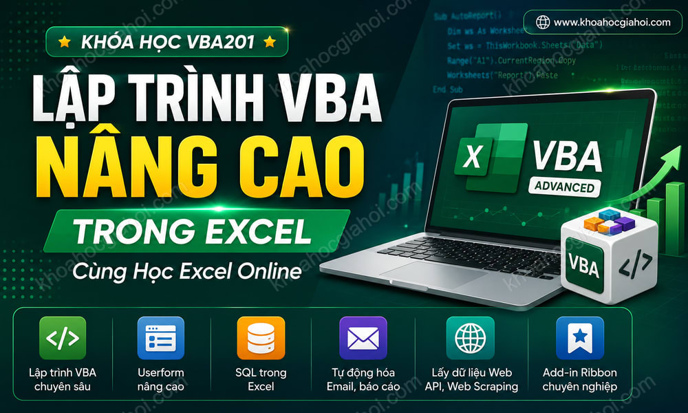 Lập Trình Vba Nâng Cao Trong Excel Cùng Học Excel Online