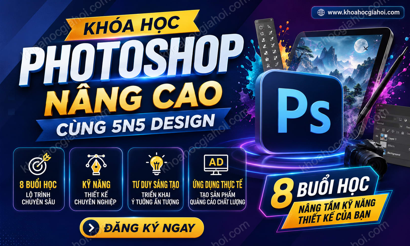 Khóa Học Photoshop Nâng Cao Cùng 5n5 Design