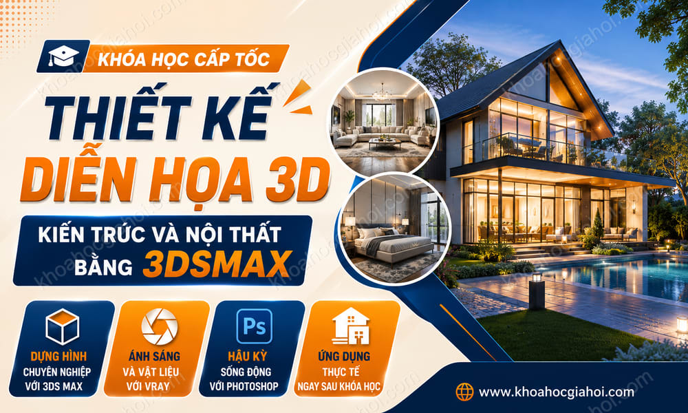 Khóa Học Cấp Tốc Thiết Kế Diễn Họa 3D Kiến Trúc Và Nội Thất Bằng 3dsMax