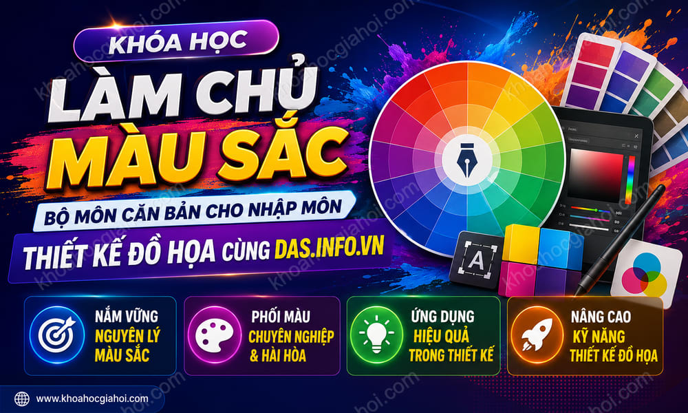 Khóa Học Làm Chủ Màu Sắc – Bộ Môn Căn Bản Cho Nhập Môn Thiết Kế Đồ Hoạ Cùng DAS.info.vn
