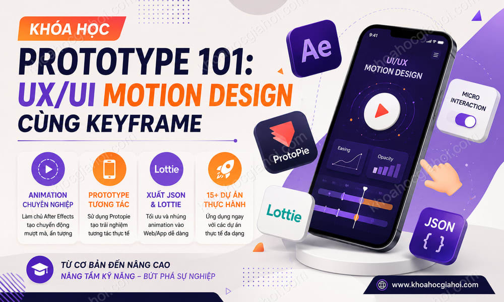 Khóa Học Prototype 101: UX/UI Motion Design Cùng Keyframe
