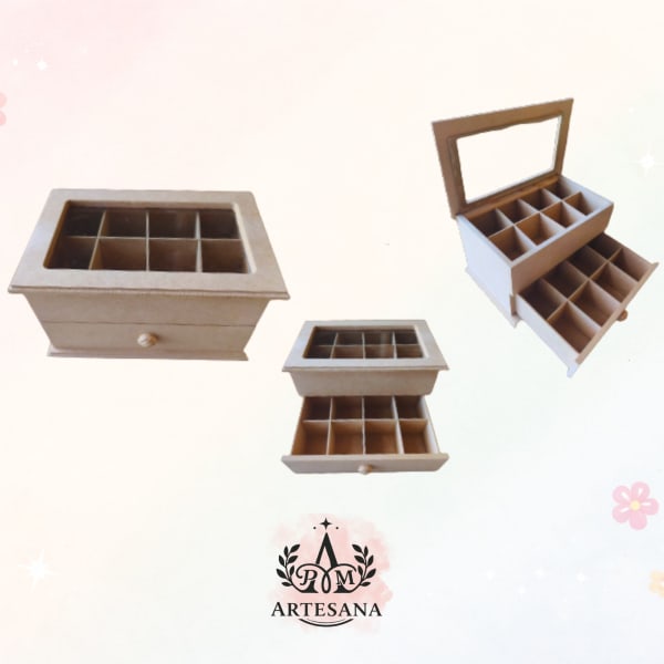 Joyero Doble MDF 29x18x16 cm