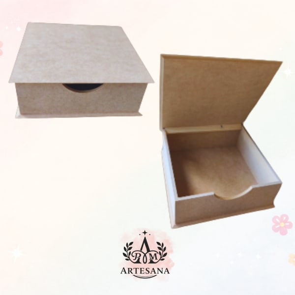 Servilletero MDF 17x17x6 cm