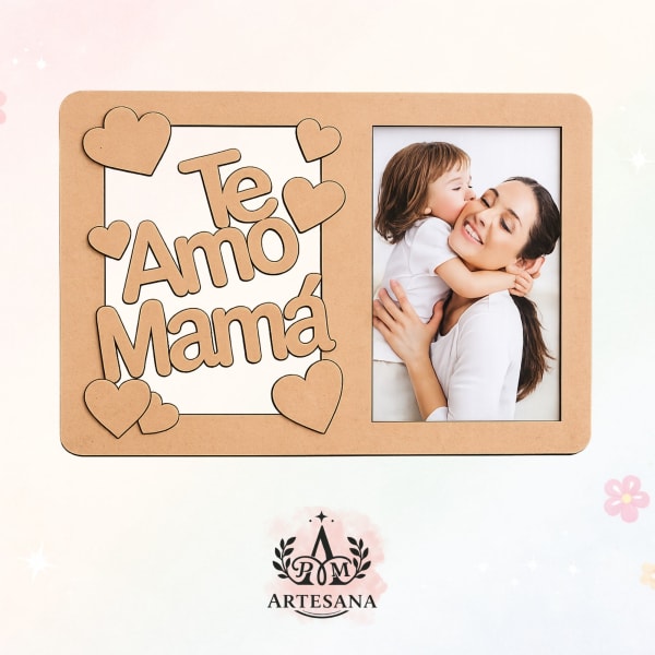 Portarretrato MDF Decorativo para Mamá 💖