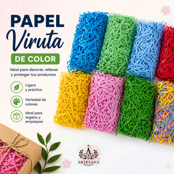 Papel viruta de color