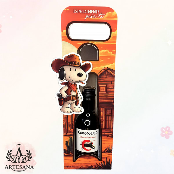 🤠 Mini Wine Box Snoopy Vaquero