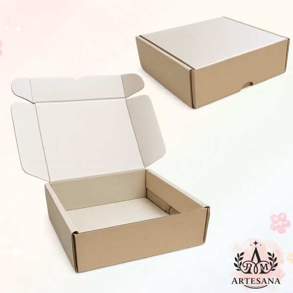 Caja tipo cofre en kraft
