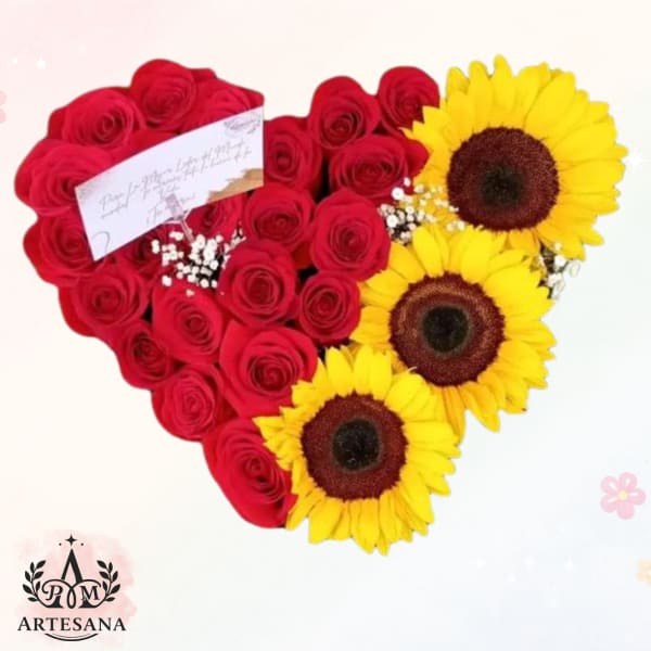 💝 Arreglo Corazón "Sol y Romance"