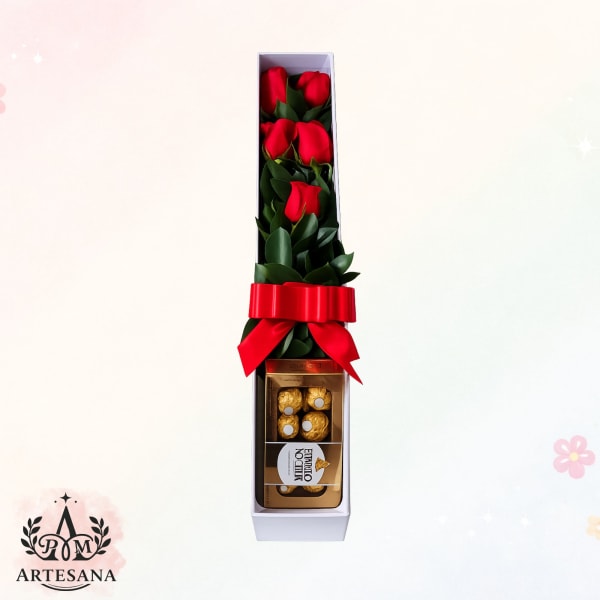 🎁 Estuche Premium Rosas y Chocolates