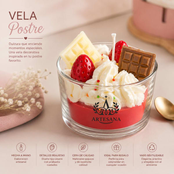 Vela Tipo Postre