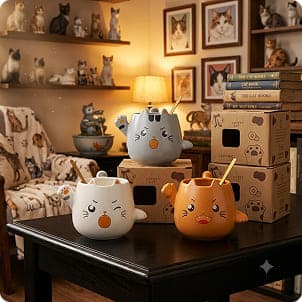 Mug Gato saludo