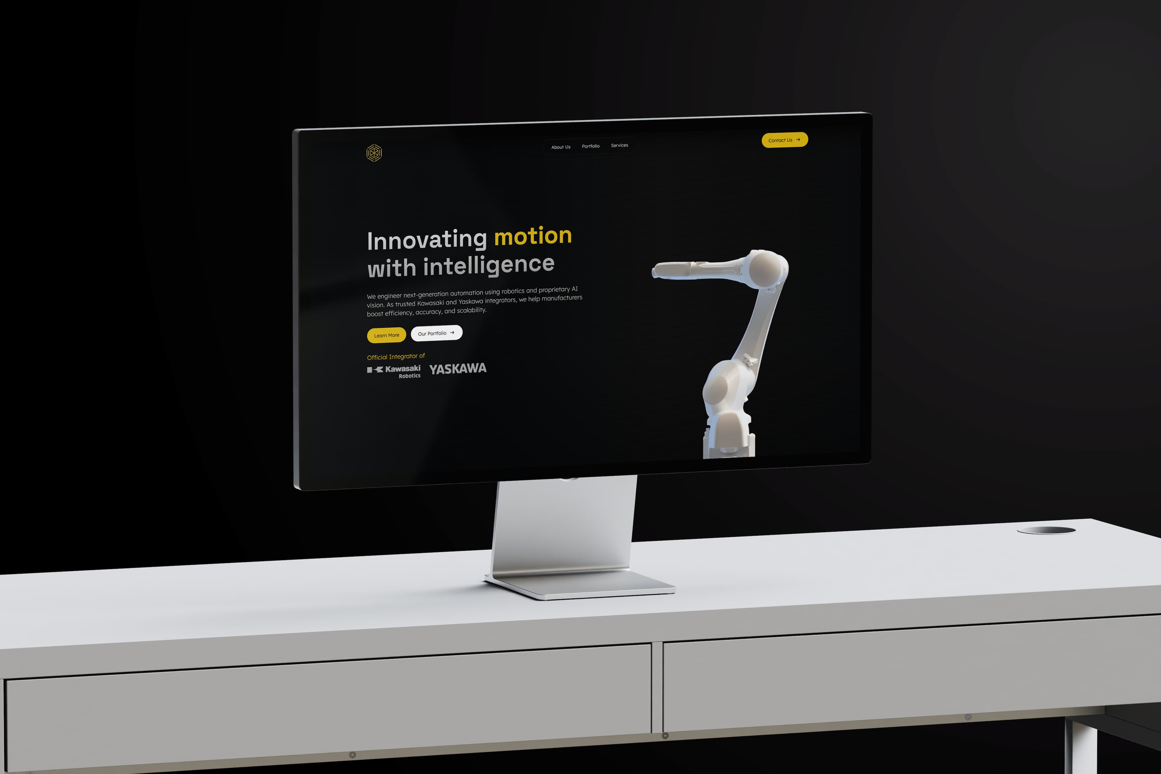 N K Engineering Landing page mockup