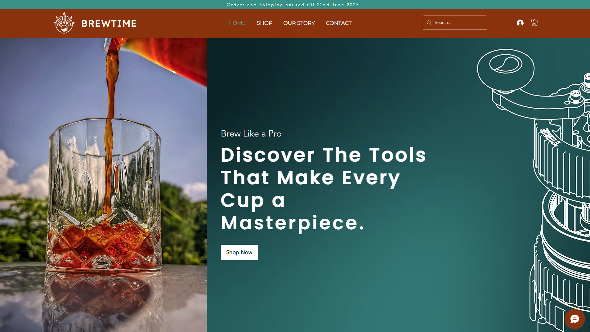 Old Website Homepage