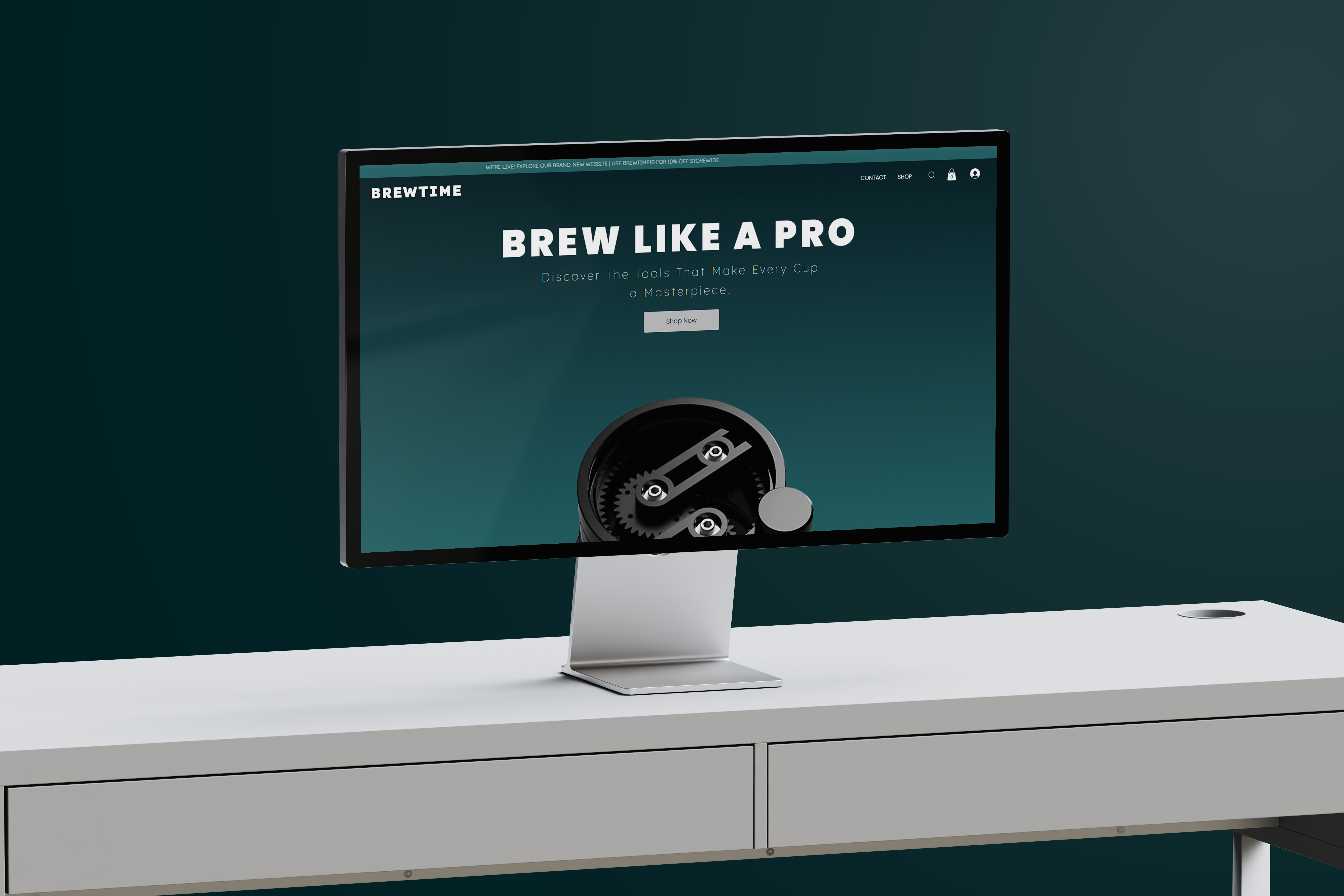 Mockup of brewtime website