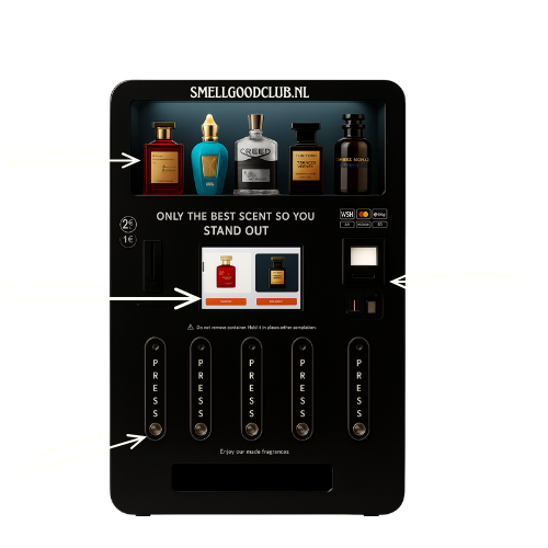 Smell Good Club Vending Machine with explanation