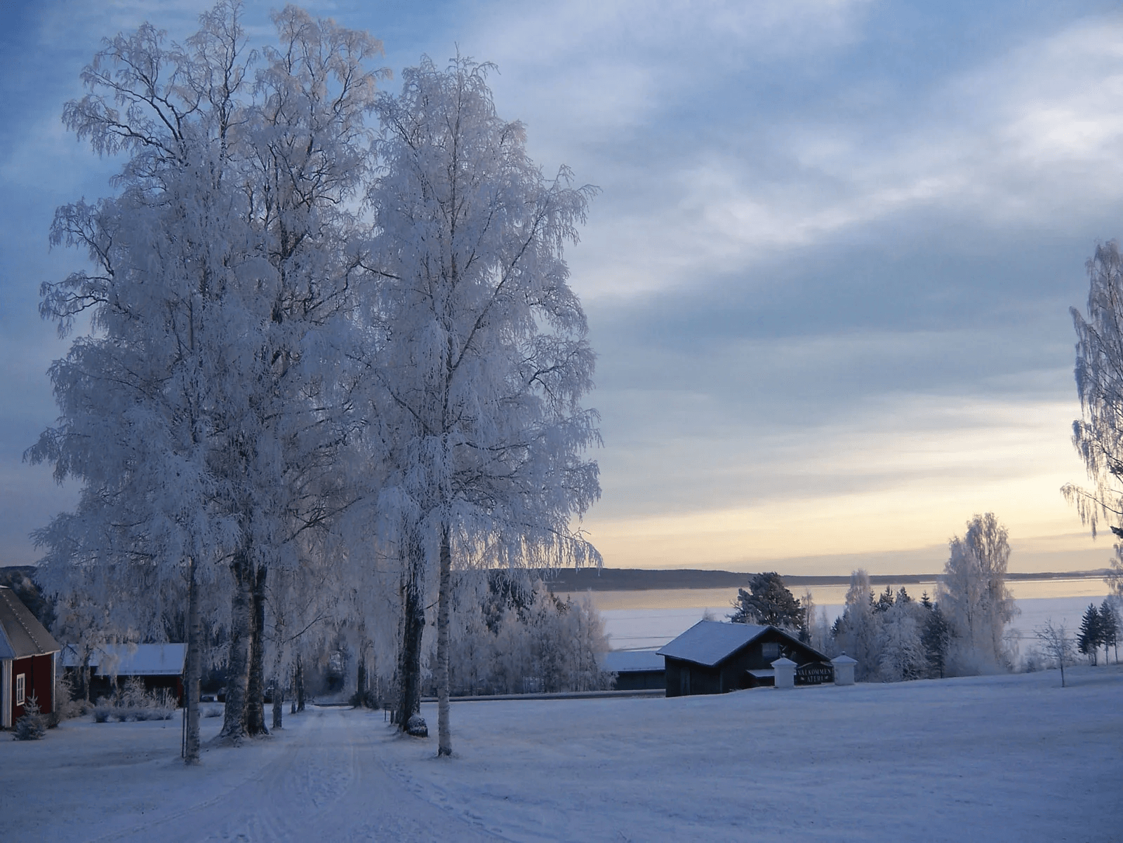 A Palace in the Snow in Sweden