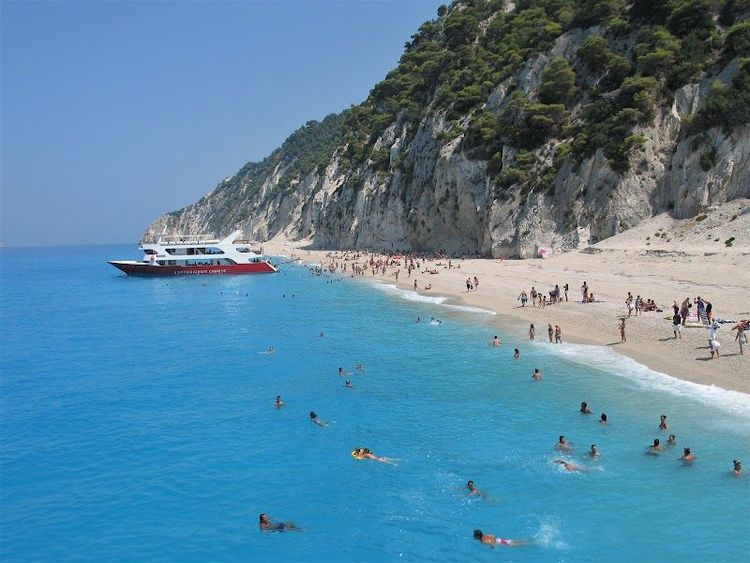Explore Egremni Beach by boat - Lefkada - Greece