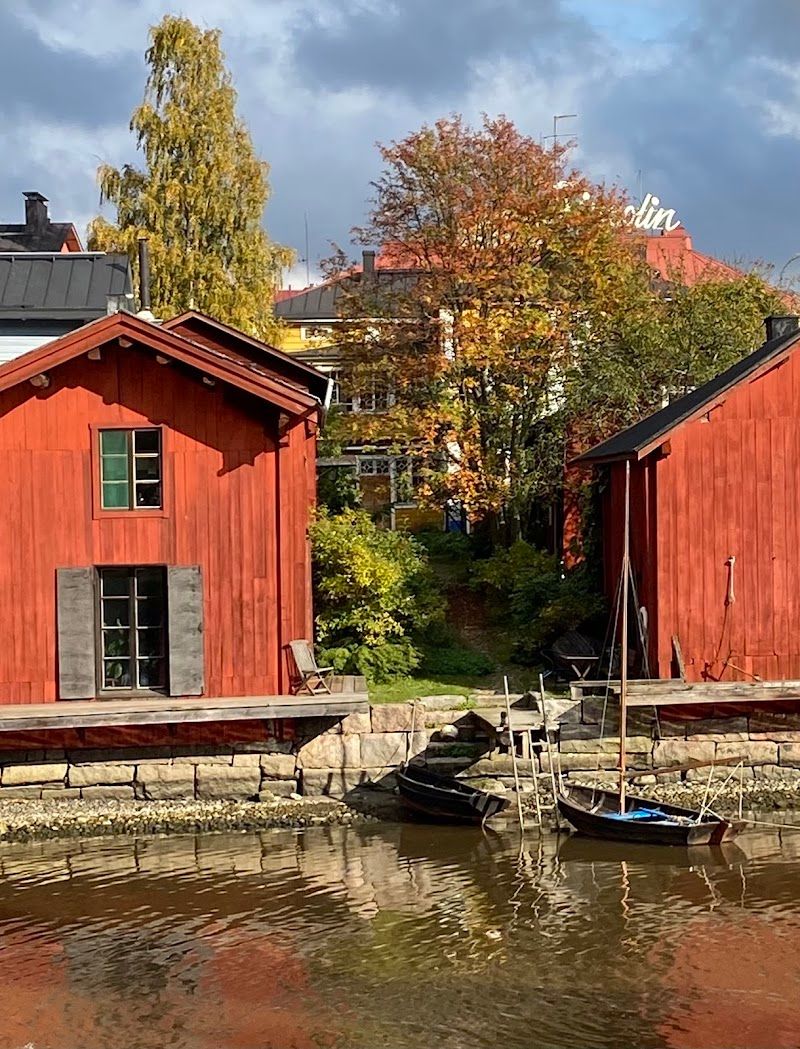 Strolling along the Porvoo Riverside Warehouses