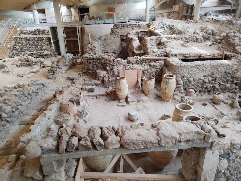 Exploring the Ruins of Akrotiri