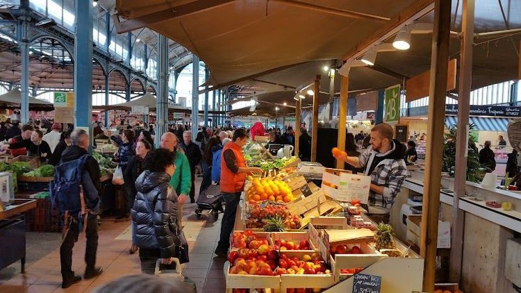 Taste local wines and mustard at Les Halles Market - Dijon - France