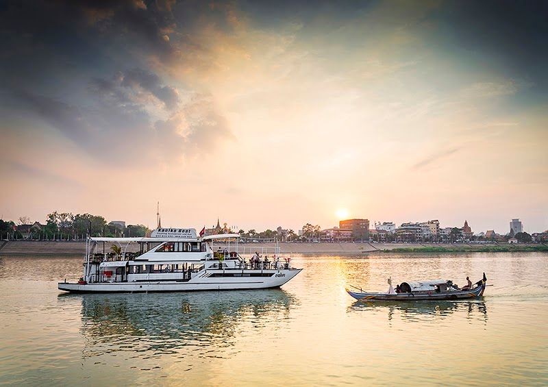 Take a sunset cruise on the Mekong River