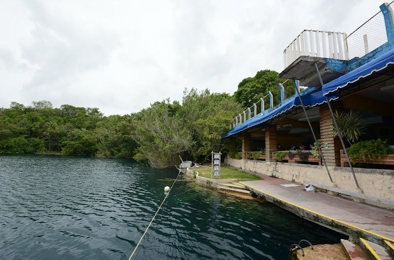 Swimming in the Cenote Azul