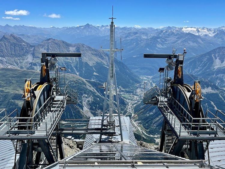 Ride the Skyway Monte Bianco cable car - Courmayeur - Italy