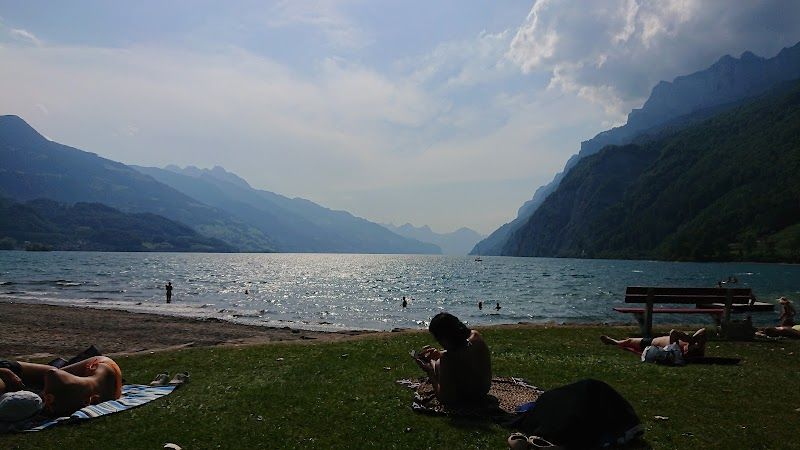 Swimming and relaxing at Walensee