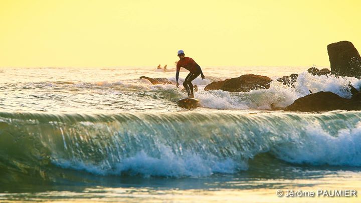 Surfing at the Grande Plage