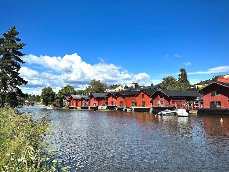 View of the warehouses on the river - Porvoo - Finland - Booked ai