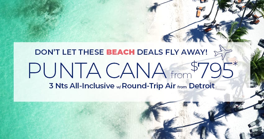 Detroit to Punta Cana All-Inclusive Vacation Packages - The Best Deals