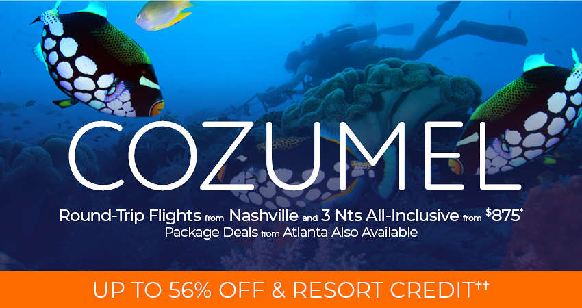 Atlanta or Nashville to Cozumel Deals