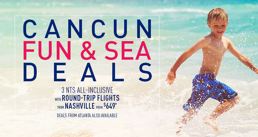 Atlanta or Charlotte to Cancun Deals