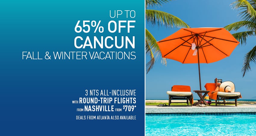 Atlanta or Charlotte to Cancun Deals