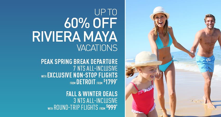 Detroit to Riviera Maya Deals