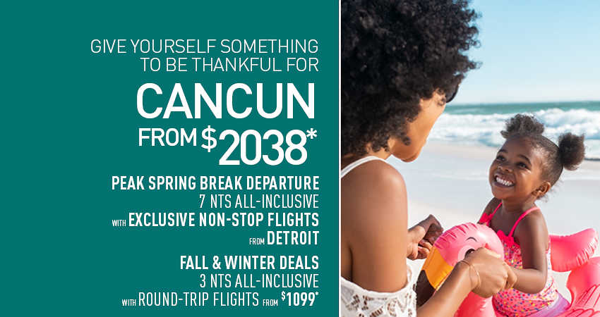 Detroit to Cancun Deals
