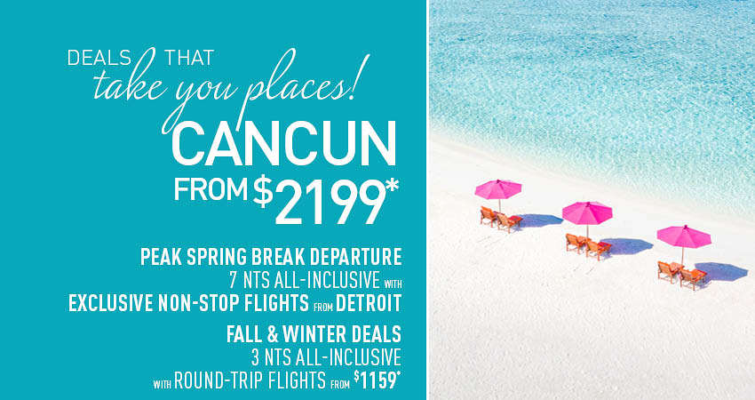 Detroit to Cancun Deals