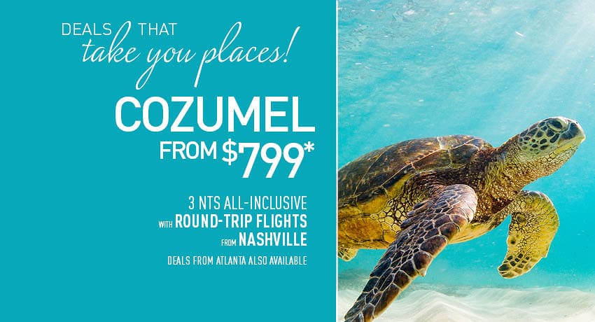 Atlanta or Nashville to Cozumel Deals