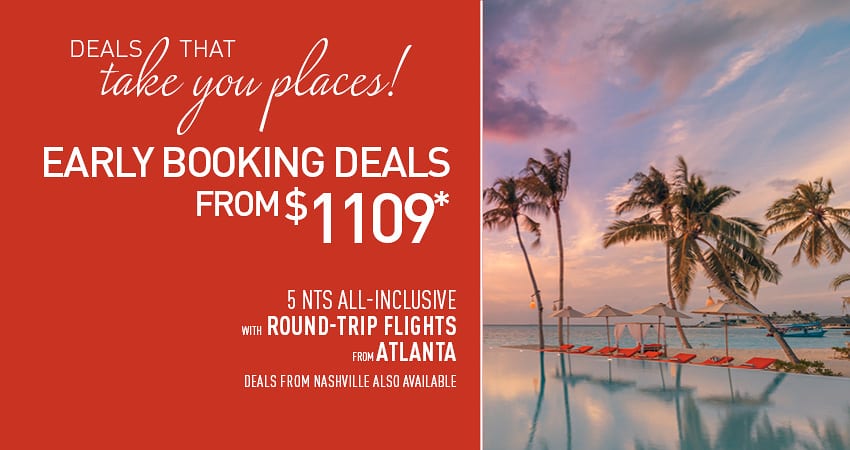Atlanta or Nashville Early Booking Deals