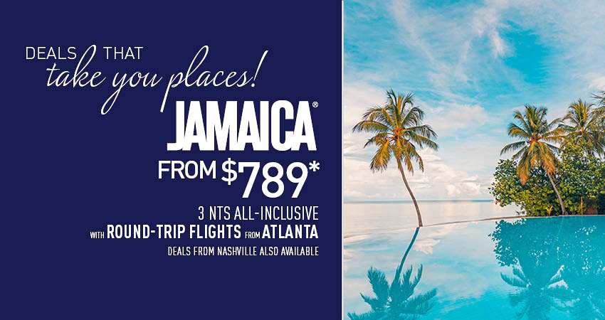 Atlanta or Nashville to Jamaica Deals