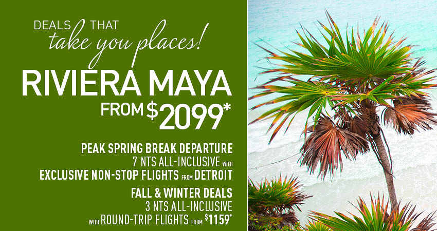 Detroit to Riviera Maya Deals