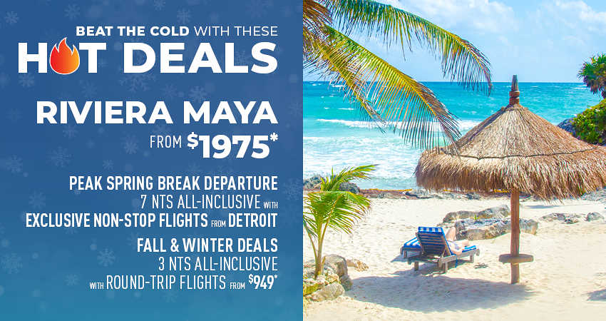 Detroit to Riviera Maya Deals